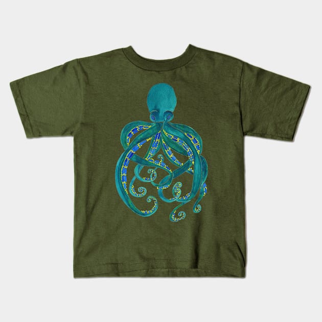 Octopus Kids T-Shirt by CatCoq